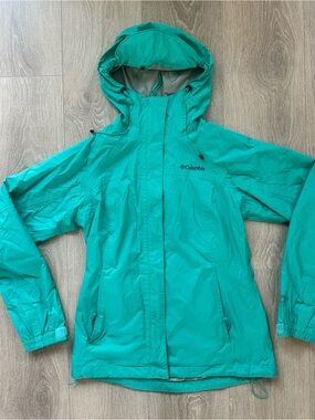 Columbia Women's Teal Hooded Ski Jacket Size XS